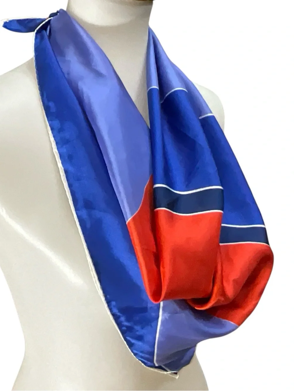 Vintage Geretek Corp Abstract Groovy Geometric Scarf 26.5”